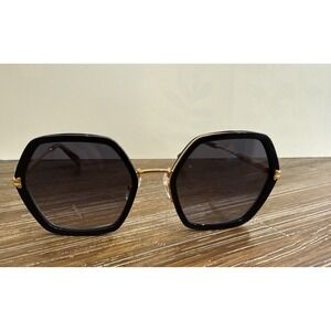 Marc Jacobs Hexagonal Black and Gold Sunglasses